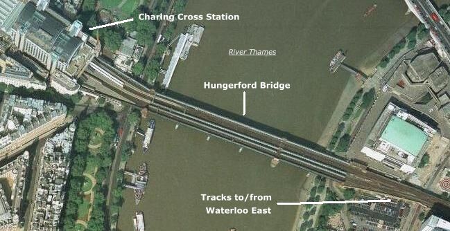 Satellite view of Charing Cross Station